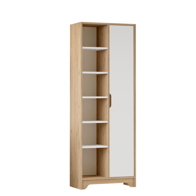 Solor Bokhylla 72 cm i Ek, Vit|Brun
