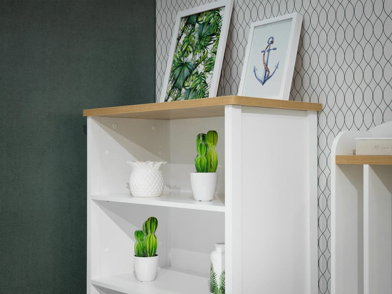 Storys bokhylla 85x162 cm - Beige, ek - Förvaring - Hylla - Bokhylla