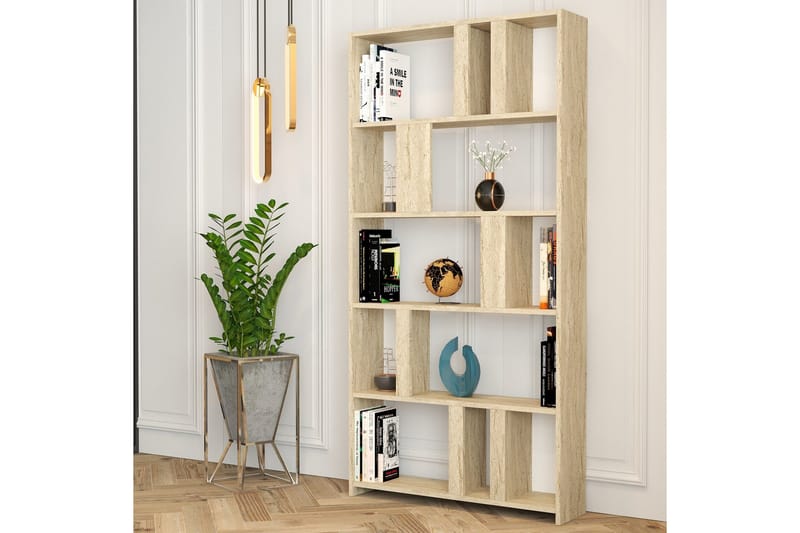 Timiza Bokhylla 90 cm i Ek - Beige - Förvaring - Hylla - Bokhylla