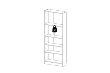 Trysil Bokhylla 79 cm i Ek - Beige - Förvaring - Hylla - Bokhylla