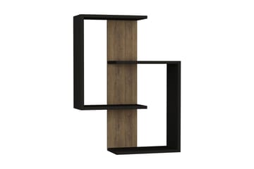 Homitis Vägghylla 64 cm i Ek - Svart - Förvaring - Hylla - Vägghylla