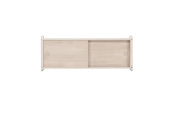 Paris Vägghylla 122x35 cm i Trä med Metallram - Vit - Förvaring - Hylla - Vägghylla