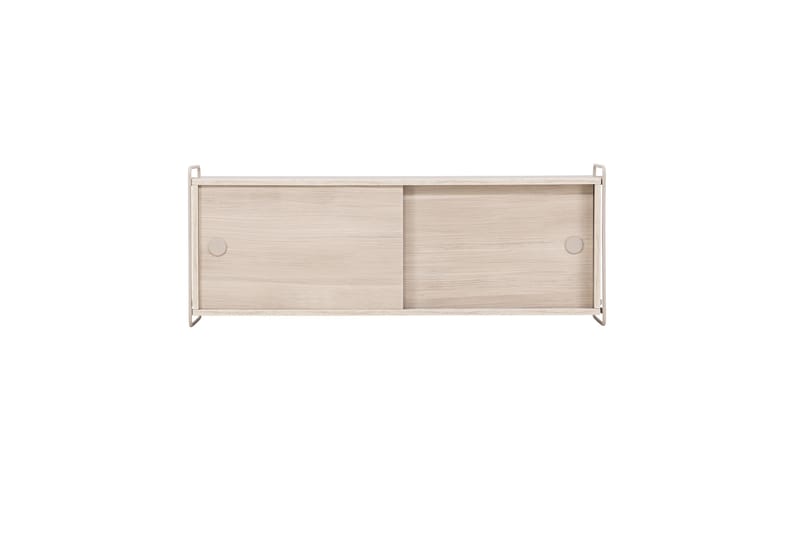 Paris Vägghylla 122x35 cm i Trä med Metallram - Vit - Förvaring - Hylla - Vägghylla