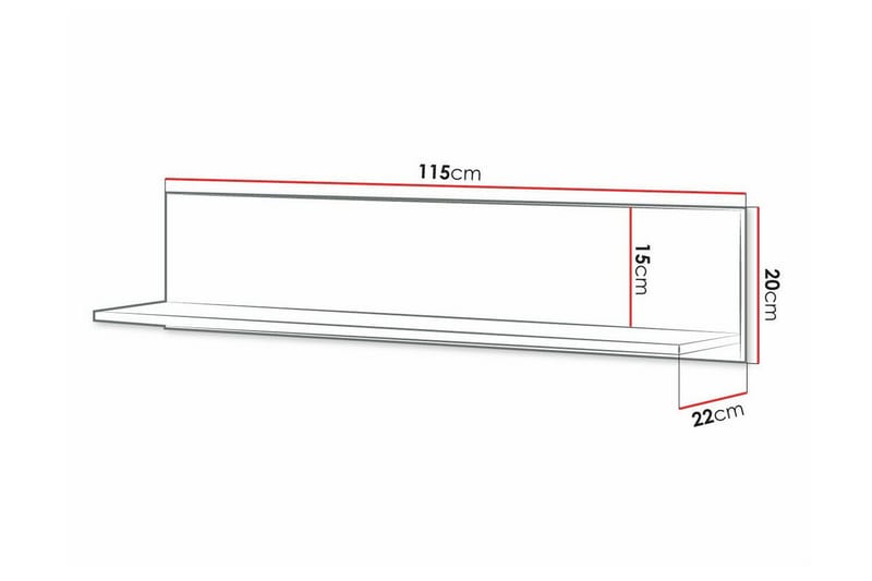 Rathmore Vägghylla 115x22 cm - Förvaring - Hylla - Vägghylla