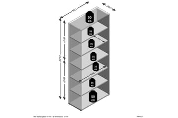 Remfert Bokhylla 89,1 cm i Ek - Brun - Förvaring - Hylla - Bokhylla