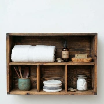 Velnor Dekorativ vägghylla 50x30x14 cm - Träfärg(er) - Förvaring - Hylla - Vägghylla