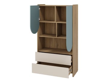 Zarek Bokhylla 84 cm i Ek - Blå - Förvaring - Hylla - Bokhylla