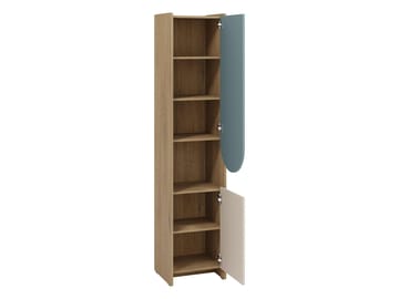 Zarek Smal Bokhylla 44 cm i Ek - Blå|Brun|Beige - Förvaring - Hylla - Bokhylla