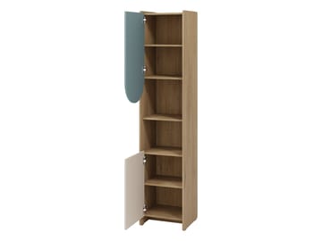 Zarek Smal Bokhylla 44 cm i Ek - Blå|Brun|Beige - Förvaring - Hylla - Bokhylla
