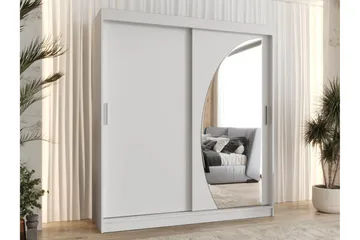 Amira Garderob m. Spegel 180x200 cm - Grön - Förvaring - Klädförvaring - Garderob & garderobssystem