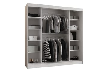 Amira Garderob m. Spegel 200x200 cm - Brun - Förvaring - Klädförvaring - Garderob & garderobssystem