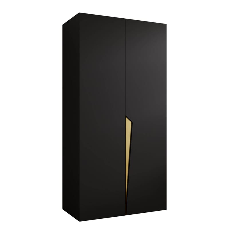 Barile Garderob 100 cm - Svart och guld - Förvaring - Klädförvaring - Garderob & garderobssystem - Klädskåp & fristående garderob