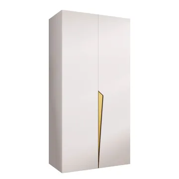 Barile Garderob 100 cm - Vit och guld - Förvaring - Klädförvaring - Garderob & garderobssystem - Klädskåp & fristående garderob