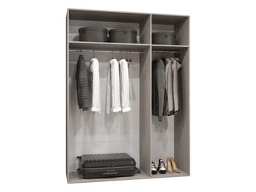 Barile Garderob 150 cm - Svart med gulddetaljer, matt - Förvaring - Klädförvaring - Garderob & garderobssystem - Klädskåp & fristående garderob