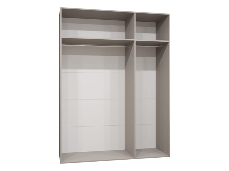 Barile Garderob med spegel 150 cm - vit - Förvaring - Klädförvaring - Garderob & garderobssystem