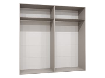 Barile Garderob med spegel 200 cm - svart - Förvaring - Klädförvaring - Garderob & garderobssystem