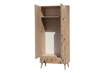 Bertoaria Garderob 80x190 cm Brun - Hanah Home - Förvaring - Klädförvaring - Garderob & garderobssystem