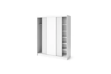 Biancco Garderob 180x220 cm - Vit - Förvaring - Klädförvaring - Garderob & garderobssystem