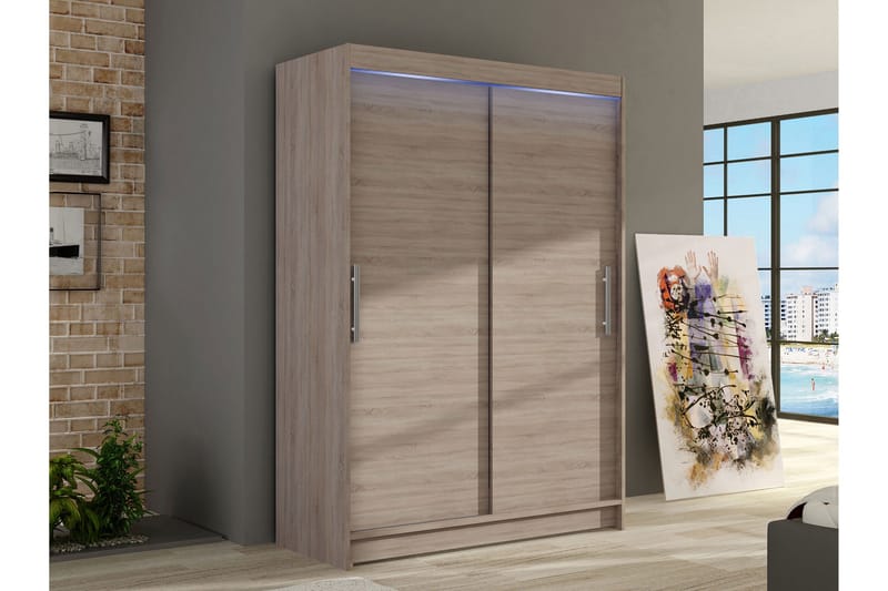 Biscayne Garderob 120x200 cm - Beige - Förvaring - Klädförvaring - Garderob & garderobssystem
