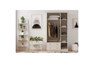 Brelin Garderob 105x210 cm - Matt Vit - Förvaring - Klädförvaring - Garderob & garderobssystem