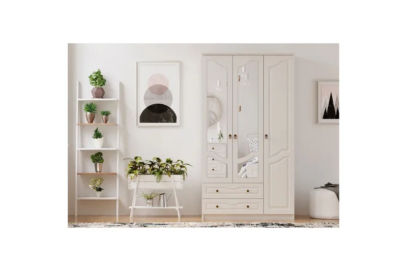 Brelin Garderob 105x210 cm - Matt Vit - Förvaring - Klädförvaring - Garderob & garderobssystem