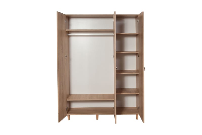 Brokind Garderob 135 cm - Brun/Ek - Förvaring - Klädförvaring - Garderob & garderobssystem