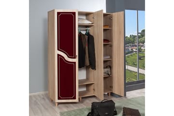 Brokind Garderob 135 cm - Brun/Röd - Förvaring - Klädförvaring - Garderob & garderobssystem