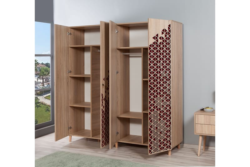 Brokind Garderob 180 cm - Brun - Förvaring - Klädförvaring - Garderob & garderobssystem