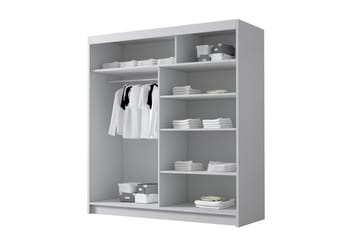 Chavez Garderob 180x215 cm - Vit - Förvaring - Klädförvaring - Garderob & garderobssystem