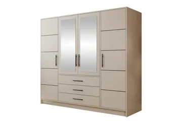Chavez Garderob 196x200 cm - Beige - Förvaring - Klädförvaring - Garderob & garderobssystem