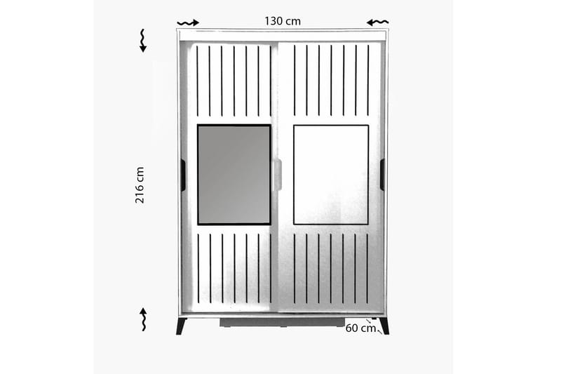 Comfortale Garderob 130 - Vit - Förvaring - Klädförvaring - Garderob & garderobssystem