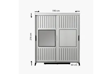 Comfortale Garderob 190 - Vit - Förvaring - Klädförvaring - Garderob & garderobssystem