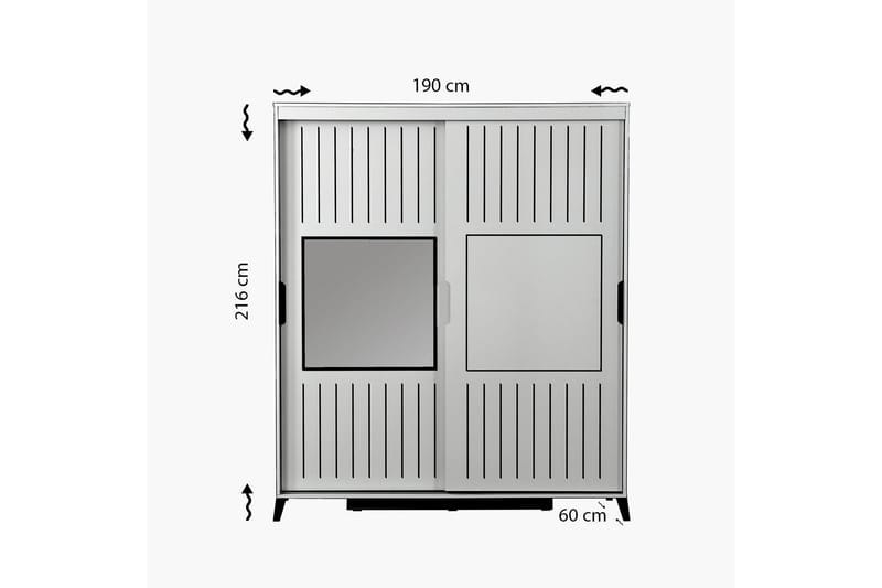 Comfortale Garderob 190 - Vit - Förvaring - Klädförvaring - Garderob & garderobssystem