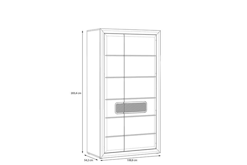 Corlius Garderob 55x109 cm - Beige/Brun - Förvaring - Klädförvaring - Garderob & garderobssystem