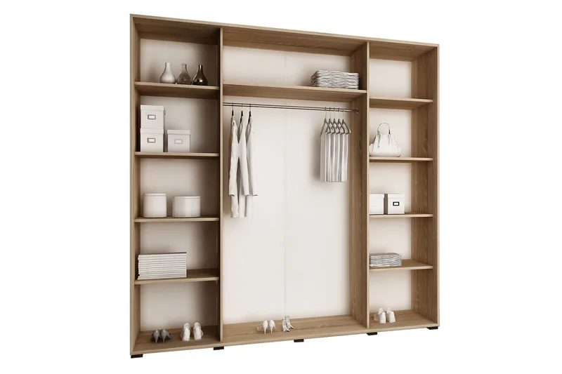 Dunkra Garderob 200x200 cm - Beige/Grå - Förvaring - Klädförvaring - Garderob & garderobssystem