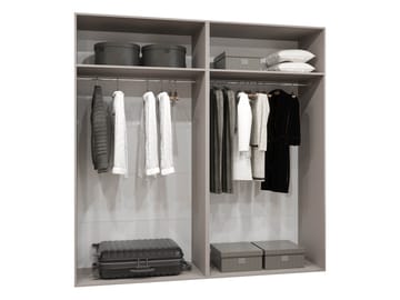 Eikra Garderob med spegel 200 cm - cashmere - Förvaring - Klädförvaring - Garderob & garderobssystem