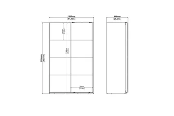 Elvos Garderob 139x220 cm - Svart - Förvaring - Klädförvaring - Garderob & garderobssystem