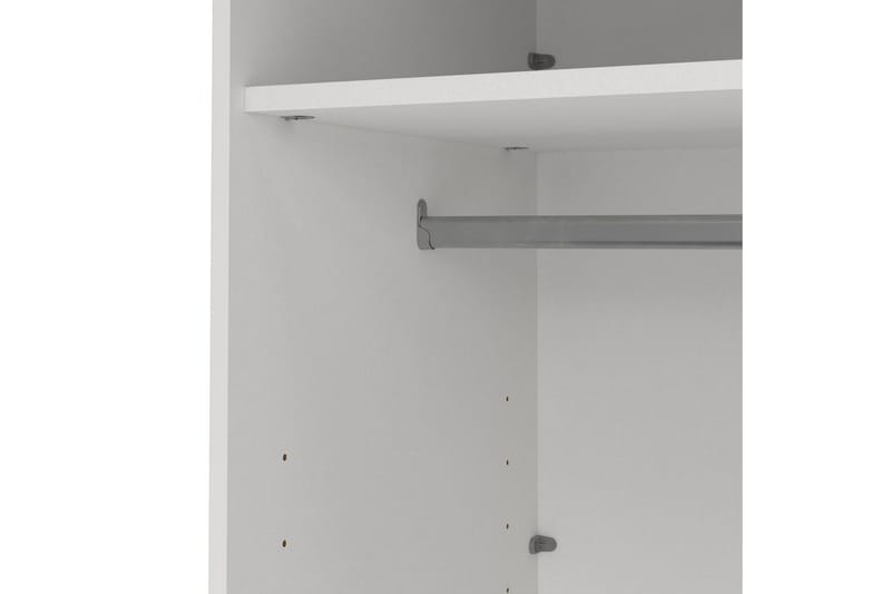 Elvos Garderob med Spegel 139x220 cm - Vit - Förvaring - Klädförvaring - Garderob & garderobssystem