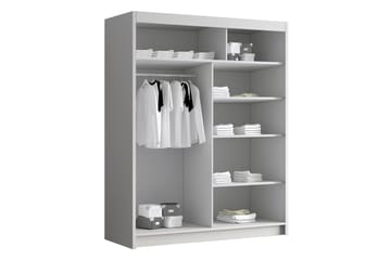 Emet Garderob 150x200 cm - Svart/Vit - Förvaring - Klädförvaring - Garderob & garderobssystem