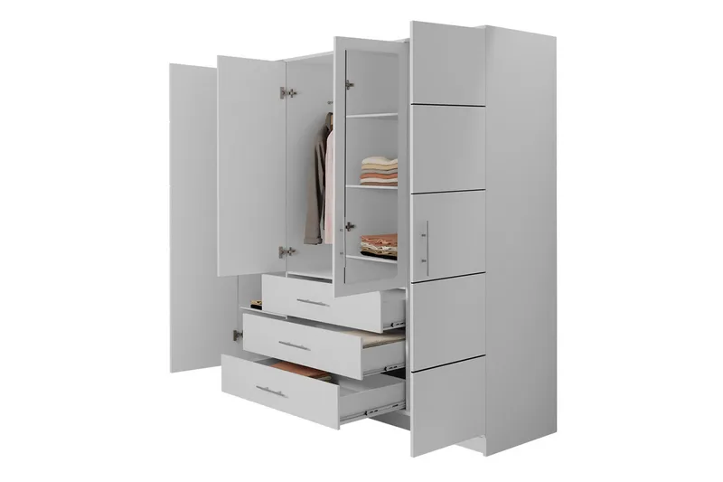 Escaldes Garderob 196 cm - Grön - Förvaring - Klädförvaring - Garderob & garderobssystem