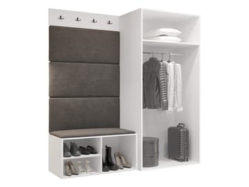 Farosa Hallmöbelset 164x191 cm - Valnöt + Manila 26 - Förvaring - Klädförvaring - Garderob & garderobssystem - Hörngarderob