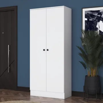 Fenvik Hallställ 80x182,8x37,5 cm - Vit - Förvaring - Klädförvaring - Garderob & garderobssystem - Klädskåp & fristående garderob