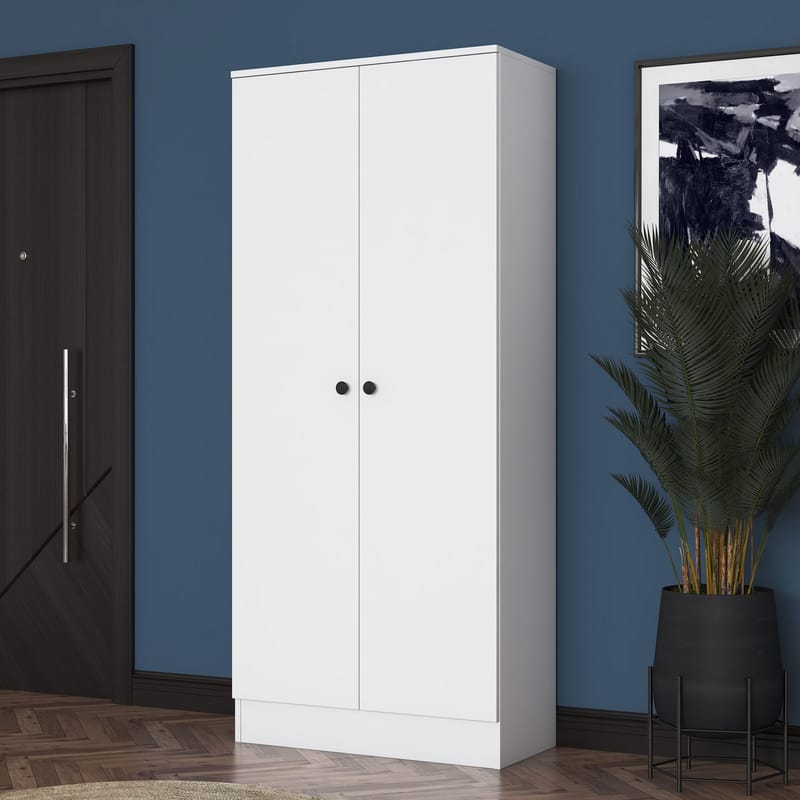 Fenvik Hallställ 80x182,8x37,5 cm - Vit - Förvaring - Klädförvaring - Garderob & garderobssystem - Klädskåp & fristående garderob