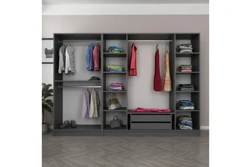 Fruitland Garderob 270 cm - Antracit - Förvaring - Klädförvaring - Garderob & garderobssystem - Klädskåp & fristående garderob