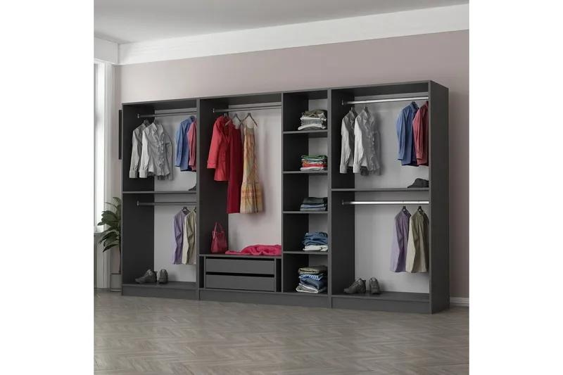 Fruitland Garderob 315 cm, Antracit