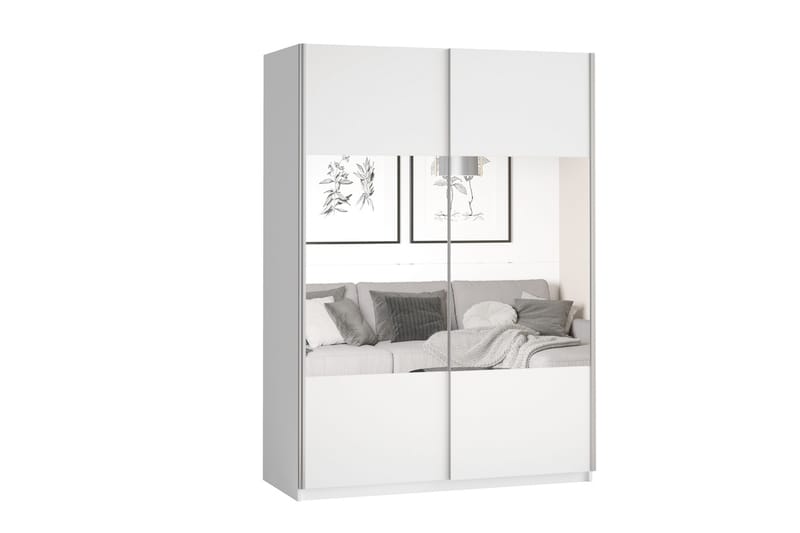 Lecia Garderob 150x210 cm - Vit - Förvaring - Klädförvaring - Garderob & garderobssystem - Klädskåp & fristående garderob