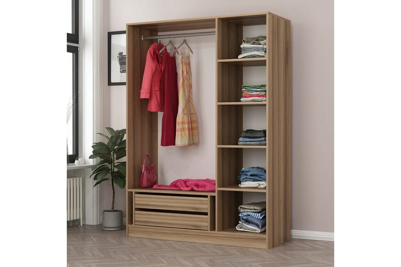 Fruitland Garderob 135 cm - Ek - Förvaring - Klädförvaring - Garderob & garderobssystem