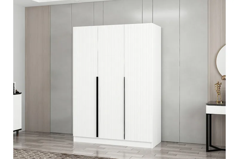 Fruitland Garderob 135 cm - Vit - Förvaring - Klädförvaring - Garderob & garderobssystem