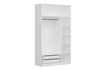 Fruitland Garderob 135 cm - Vit - Förvaring - Klädförvaring - Garderob & garderobssystem