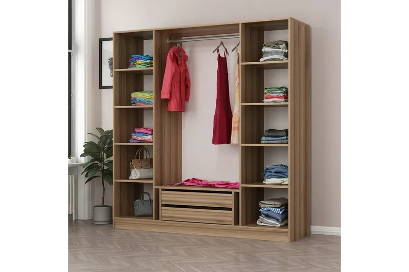 Fruitland Garderob 180 cm - Brun - Förvaring - Klädförvaring - Garderob & garderobssystem